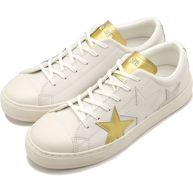 【20％OFF／SALE】コンバース CONVERSE レディース スニーカー オールスター クップ エペ トリオスター SP ローカット [38001820 SS24] ALL STAR COUPE EPAIS TRIOSTAR SP OX 靴 撥水 WHITE/GOLD【ts】【e】