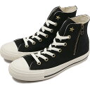 コンバース CONVERSE レディース スニーカー オールスター AG Z ハイカット  ALL STAR AG Z HI 靴 サイドジップ BLACK