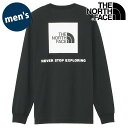 ザ・ノース・フェイス THE NORTH FACE メンズ ロングスリーブバックスクエアロゴティー  L/S Back Square Logo Tee TNF トップス 長袖 Tシャツ アウトドア ブラック 