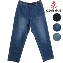 y5/5͊yVJ[h13{zO~` GRAMICCI Y Xgb`fj [Ye[p[hbWpc [G3FU-P052 SS24] STRETCH DENIM LOOSE TAPERED RIDGE PANT {gX Opc I[KjbNRbg