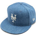 ニューエラ NEWERA キャップ ニューヨーク・メッツ  9FIFTY メンズ・レディース 帽子 サイズ調整可能 ウォッシュドデニム