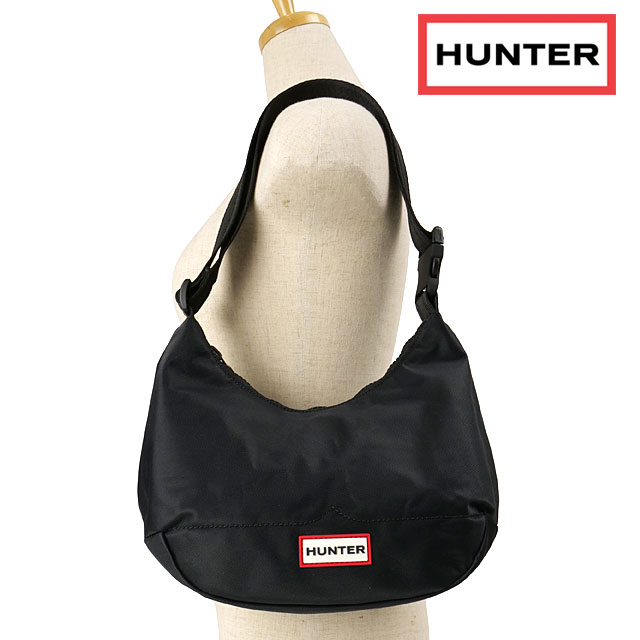 乐天商城 - 【最大100%ポイントバック】ハンター HUNTER ナイロンミニホボ [UBS3600KBM-BLK SS24] nylon mini hobo メンズ・レディース 鞄 ショルダーバッグ ミニバッグ black 正規取扱店【e】