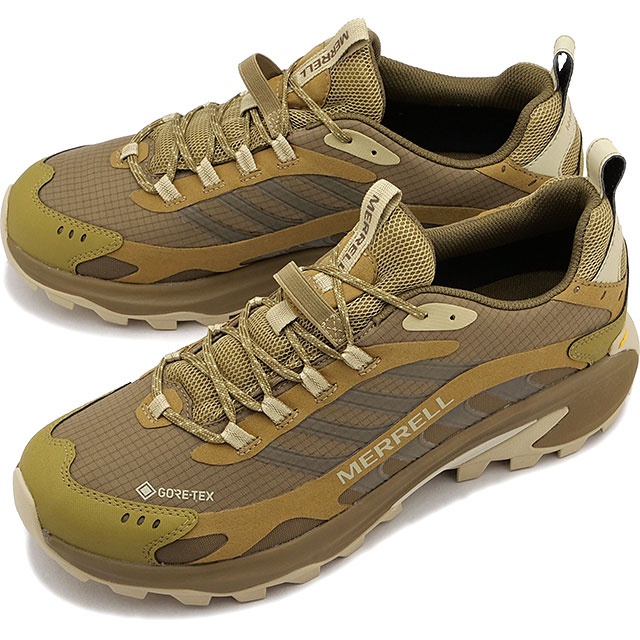 メレル MERRELL メンズ モアブ スピード2 ゴアテックス [J037517 SS24] M MOAB SPEED 2 GORE-TEX 靴 透湿防水 ビブラムソール アウトドアシューズ トレッキング ハイキング スニーカー COYOTE