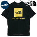 ザ ノース フェイス THE NORTH FACE メンズ ショートスリーブバックスクエアロゴティー NT32447-KS SS24 S/S Back Square Logo Tee TNF トップス 半袖 Tシャツ アウトドア ブラック/サミットゴールド 【メール便可】【e】