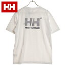 ヘリーハンセン HELLY HANSEN メンズ ショートスリーブHHウェーブロゴティー HH62409-CW SS24 S/S HH Wave Logo Tee HH トップス 半袖 Tシャツ 速乾 クリアホワイト 【メール便可】