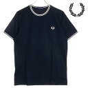 y5/5͊yVJ[h13{ztbhy[ FRED PERRY Y cC eBbvh TVc [M1588-795 SS24] TWIN TIPPED T-SHIRT gbvX  N[lbN NAVY y[։z