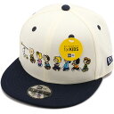 【4/30は楽天カードで5倍】ニューエラ NEWERA キッズ コラボキャップ ピーナッツ スヌーピー [14124288 SS24] YOUTH 9FIFTY PEANUTS 男の子・女の子 帽子 子供 ユースサイズ（52-56cm）サイズ調整可能 クロームホワイト/ネイビー