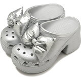 ڸǥ å crocs ǥ   ᥿å ܥ å [210050-0P1 SS24] Siren Metallic Bow Clog 쥵 ܥ Silver-Metallic