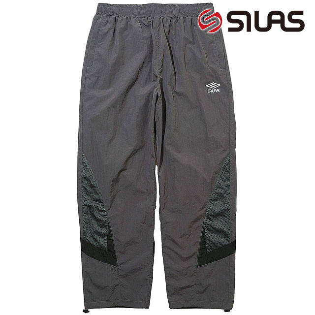 コラボ サイラス SILAS メンズ アンブロ トラックパンツ [110241031004 SS24SPOT] SILAS UMBRO TRACK PANTS ボトムス ジャージ ロングパンツ CHARCOAL