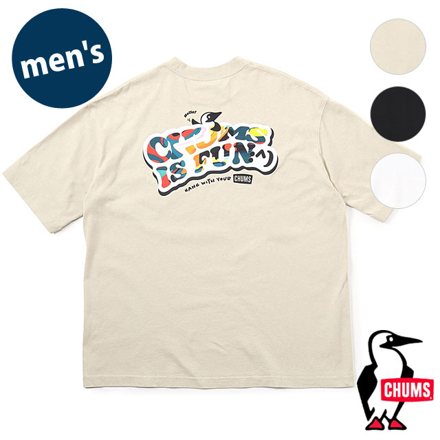 ॹ CHUMS  СɥॹեT [CH01-2357 SS24] Oversized CHUMS IS FUN T-Shirt ȥåץ Ⱦµ 롼ͥå åȥTee ڥ᡼زġ