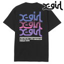 エックスガール X-girl レディース トリプルミルズロゴ ショートスリーブティー  TRIPLE MILLS LOGO S/S TEE xgirl トップス Tシャツ 半袖 BLACK 