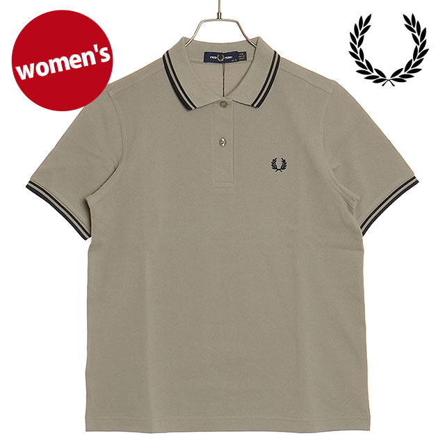 フレッドペリー FRED PERRY レディース ツイン ティップド フレッドペリーシャツ [G3600-U54 SS24] TWIN TIPPED FRED PERRY SHIRT トップス 半袖 定番 ポロシャツ WARM-GREY