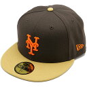 ニューエラ NEWERA コラボキャップ 中津川吾郎 ニューヨーク・メッツ  59FIFTY GORO NAKATSUGAWA メンズ・レディース 帽子 ブラウンスエード/ブロンズ