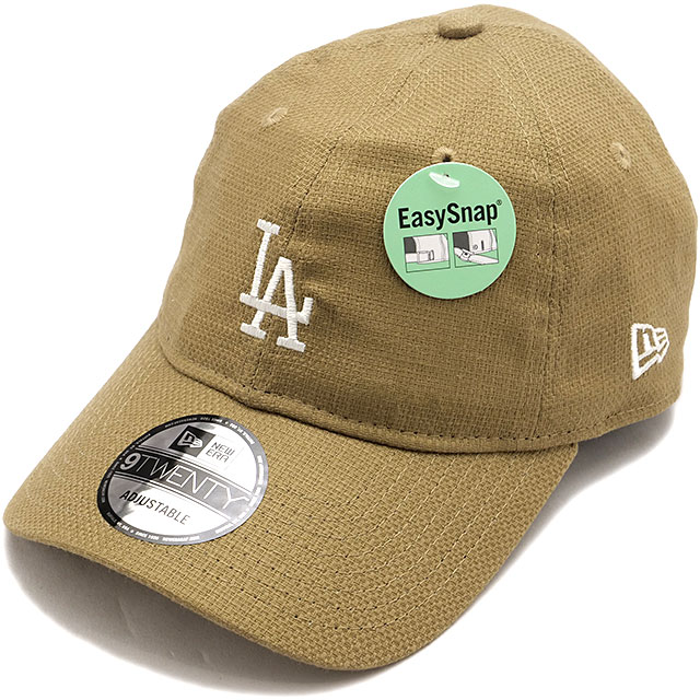 ニューエラ NEWERA キャップ ロサンゼルス・ドジャース  9TWENTY EasySnap メンズ・レディース 帽子 イージースナップ サイズ調整可能 プリペラ生地 チノベージュ