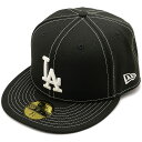 ニューエラ NEWERA キャップ ロサンゼルス・ドジャース  59FIFTY メンズ・レディース 帽子 ホワイトステッチ ブラック