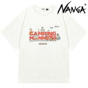 ナンガ NANGA メンズ エコハイブリッド キャンピングマナーズ ワイルドアニマルズティー  ECO HYBRID CAMPING MANNERS WILD ANIMALS TEE トップス 半袖Tシャツ アウトドア WHT 