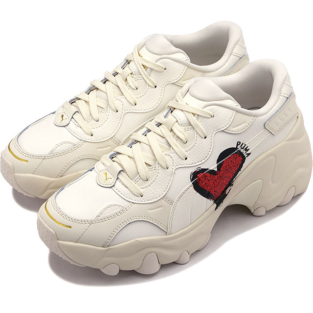 返品送料無料 プーマ PUMA レディース スニーカー パルサー ウェッジ WNS HEART [398674-01 SU24] パルサー ウェッジ WNS HEART 靴 シューズ 厚底 フロステッドアイボリー