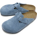 ビルケンシュトック BIRKENSTOCK メンズ サンダル ボストン ベロア  BOSTON BS VL ドイツ製 コンフォートサンダル 健康サンダル ELEMENTAL-BLUE | SUEDE-LEATHER | BETTER