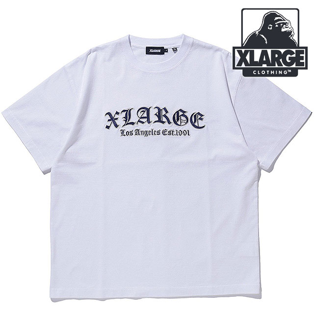 エクストララージ XLARGE メンズ オールドイングリッシュロゴ ショートスリーブTシャツ  OLD ENGLISH LOGO S/S TEE x-large エックスラージ トップス 半袖 WHITE 