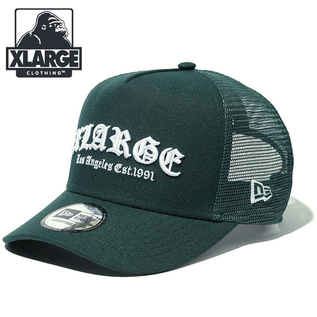 エクストララージ XLARGE ニューエラ メッシュスナップバックキャップ 101242051005 SS24SPOT XLARGE × NEWERA MESH SNAPBACK CAP メンズ レディース x-large エックスラージ 帽子 フリーサイズ GREEN