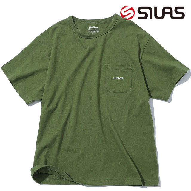 乐天商城 - 【30%OFF/SALE】サイラス SILAS クラシック ポケットTシャツ [110251011001 SS25] CLASSIC POCKET TEE メンズ トップス 半袖 ワンポイントロゴ GREEN 【メール便可】 正規取扱店【ts】【e】