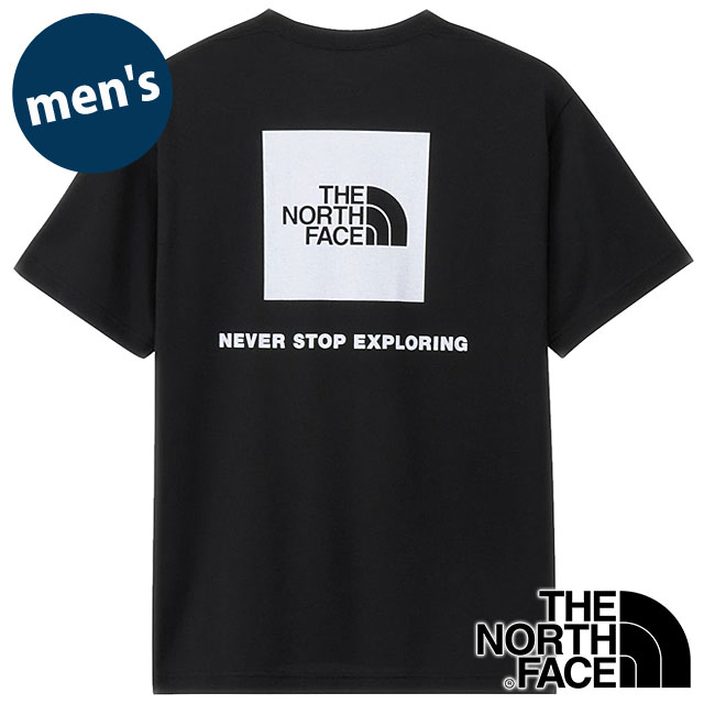 乐天商城 - ザ・ノース・フェイス THE NORTH FACE ショートスリーブバックスクエアロゴティー [NT32447-K2 SS25] S/S Back Square Logo Tee メンズ TNF アウトドア トップス 半袖Tシャツ ブラック2 【メール便可】 正規取扱店