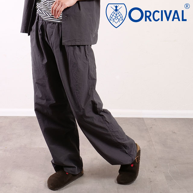 乐天商城 - 【30%OFF/SALE】【ラスト1着】オーシバル ORCIVAL イージーパンツ [OR-E0257-GDP SS25] EASY PANTS 日本製 メンズ・レディース ボトムス ロングパンツ 製品染め CHARCOAL 正規取扱店【ts】【e】【ts】