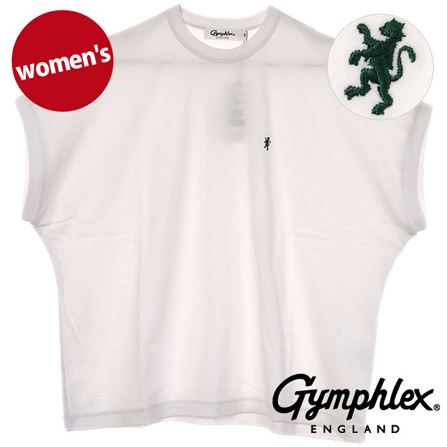 樂天商城 - 【最大100%ポイントバック】ジムフレックス Gymphlex クルーネック スリーブレス PO [#GY-C0361 FLK SS25] CREW NECK SLEEVELESS P.O. レディース スポーツファッション トップス スリーブレスTシャツ WHITE(GREEN) 【メール便可】 正規取扱店