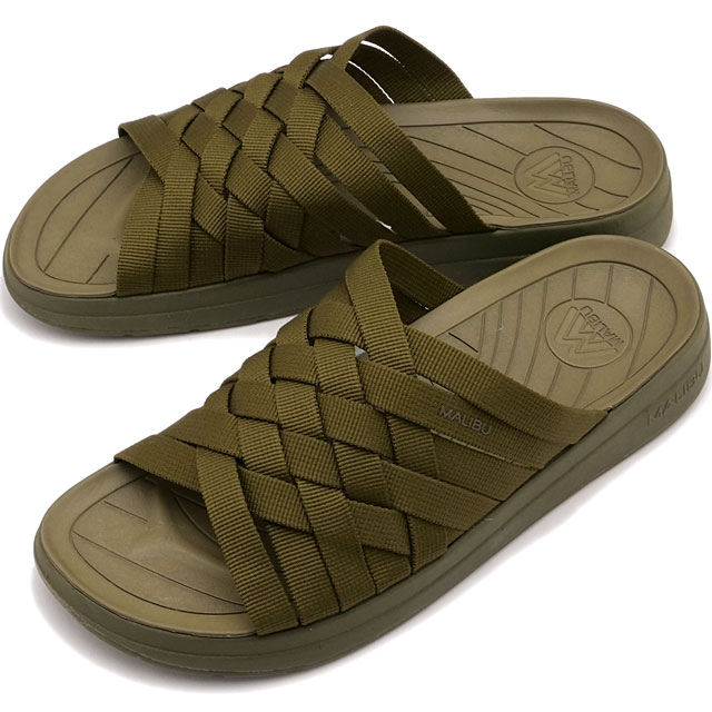 乐天商城 - マリブサンダルズ MALIBU SANDALS ズマ [MS020068 SS25] ZUMA メンズ・レディース 靴 スライドサンダル OLIVE/OLIVE 正規取扱店