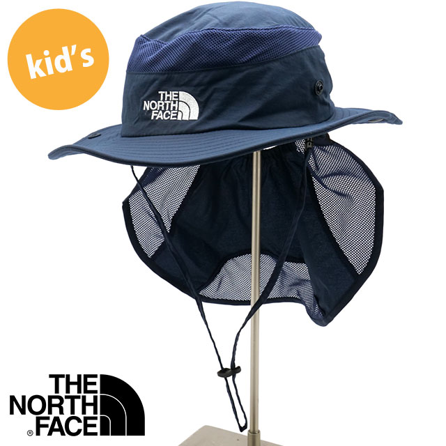 ザ・ノース・フェイス THE NORTH FACE キッズサンシールドハット [NNJ02521-UN SS25] Kids’ Sunshield Hat 男の子・女の子 TNF アウトドア 子供用 帽子 撥水 アーバンネイビー 【メール便可】 正規取扱店