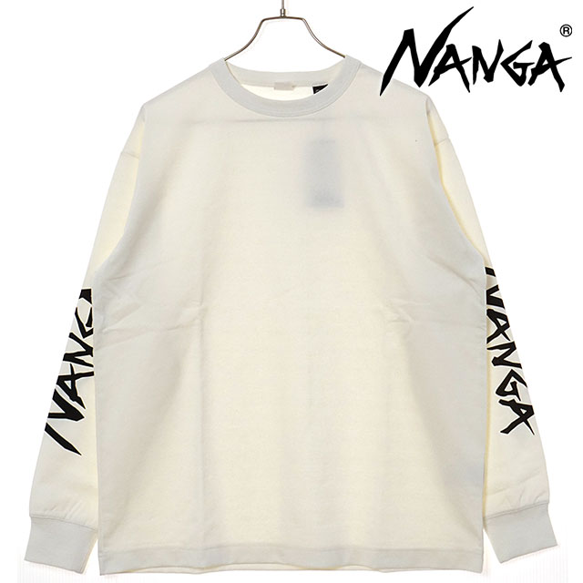 【最大100%ポイントバック】ナンガ NANGA エコハイブリッド スリーブロゴ ロングスリーブTシャツ [N2500-1L030A SS25] ECO HYBRID SLV LOGO L/S TEE メンズ トップス カットソー 長袖 アウトドア WHT 正規取扱店