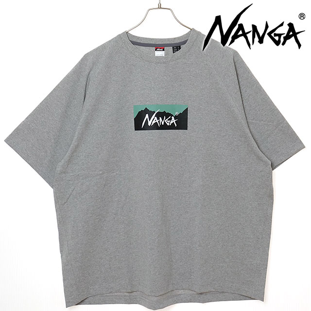 乐天商城 - 【最大100%ポイントバック】ナンガ NANGA エコハイブリッド ボックスロゴ ルーズフィットTシャツ [N2500-1M025Z SS25] ECO HYBRID BOX LOGO LOOSE FIT TEE メンズ トップス 半袖 アウトドア L.GRY 正規取扱店