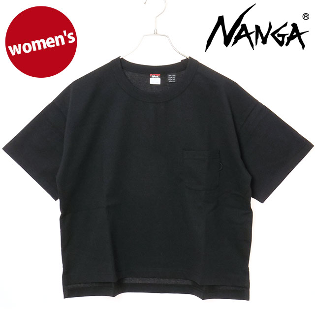 Rakuten - 【最大100%ポイントバック】ナンガ NANGA エコハイブリッドTシャツ ウィメンズ [N2501-1M033B SS25] ECO HYBRID TEE W レディース トップス 半袖 ショート丈 アウトドア BLK 【メール便可】 正規取扱店【e】