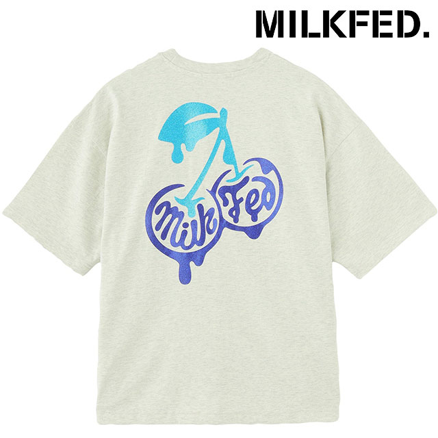 【30%OFF/SALE】ミルクフェド MILKFED. グリッターメルティチェリーズ ショートスリーブTシャツ [103252011005 SU25] GLITTER MELTY CHERRIES S/S TEE レディース トップス カットソー 半袖 OATMEAL 【メール便可】 正規取扱店【e】【ts】