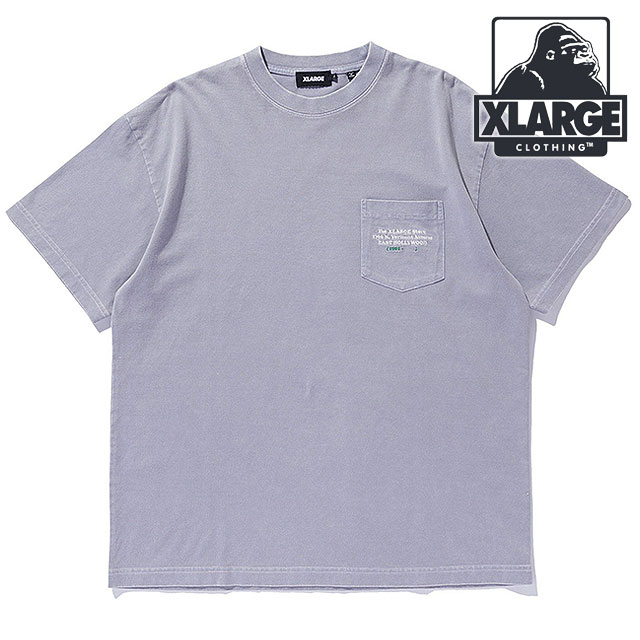 乐天商城 - 【30%OFF/SALE】エクストララージ XLARGE ケミカルウォッシュ アドレス ショートスリーブポケットTシャツ [101252011013 SU25] CHEMICAL WASH ADDRESS S/S POCKET TEE メンズ x-large エックスラージ トップス カットソー 半袖 GREY 【メール便可】 正規取扱店【ts】【e】