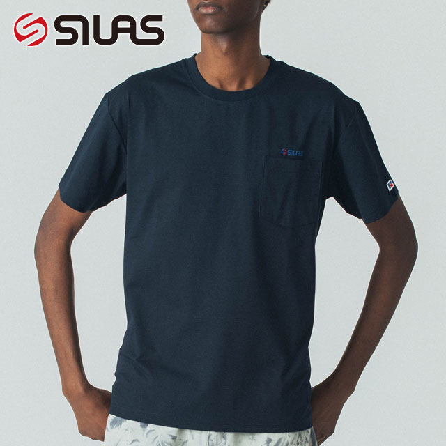 【楽天スーパーSALE限定37%OFF】サイラス SILAS ラッセル ポケット ショートスリーブTシャツ [110252011017 SU25] SILAS×RUSSELL POCKET S/S TEE メンズ トップス カットソー 半袖 吸水速乾 コラボ NAVY 【メール便可】 正規取扱店【ts】【sp】【e】
