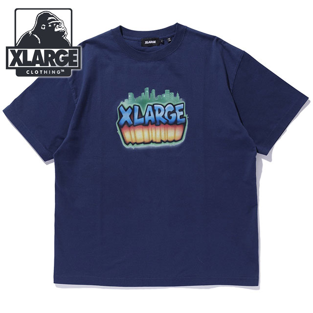 乐天商城 - 【30%OFF/SALE】エクストララージ XLARGE スカイライン ショートスリーブTシャツ [101252011017 SU25] SKYLINE S/S TEE メンズ x-large エックスラージ トップス カットソー 半袖 NAVY 【メール便可】 正規取扱店【ts】【e】