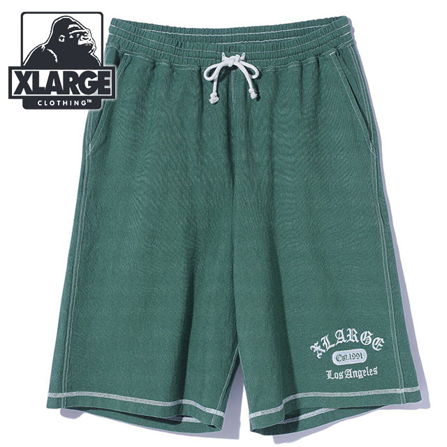 乐天商城 - 【30％OFF／SALE】エクストララージ XLARGE チャンピオン リバースウィーブ ステッチドショートパンツ [101252031020 SS25SPOT] XLARGE×Champion REVERSE WEAVE STICHED SHORT PANTS メンズ ボトムス ハーフパンツ コラボ GREEN 【メール便可】 正規取扱店【ts】【e】