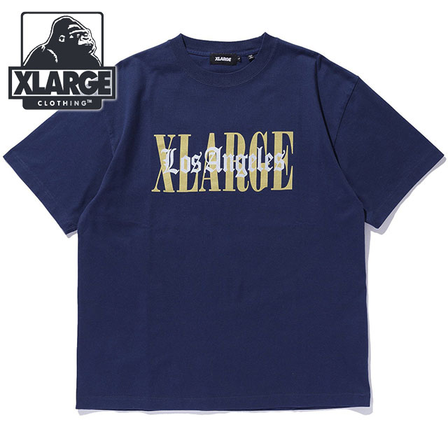 乐天商城 - 【30%OFF/SALE】エクストララージ XLARGE オーバーラップ ロゴ ショートスリーブTシャツ [101252011026 SU25] OVERLAP LOGO S/S TEE メンズ トップス 半袖 ロゴティー NAVY 【メール便可】 正規取扱店【ts】【e】