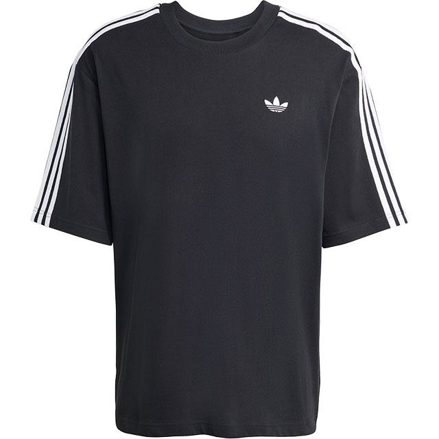 乐天商城 - アディダス オリジナルス adidas Originals メンズ アディカラー スリーストライプス オーバーサイズド ティー [V9487/KD4095 SS26] ADICOLOR 3-STRIPES OVERSIZED TEE トップス 半袖 Tシャツ 黒 ブラック 【メール便可】 正規取扱店【cp】