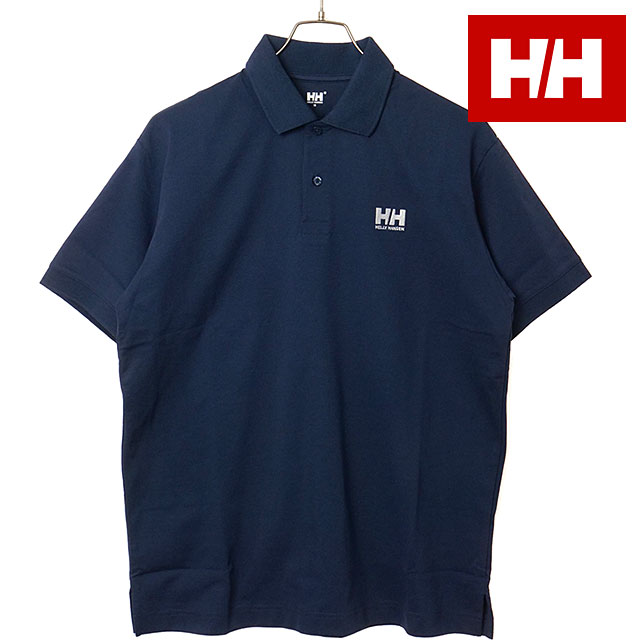 樂天商城 - 【最大100%ポイントバック】ヘリーハンセン HELLY HANSEN ポロシャツ メンズ ショートスリーブワンポイントロゴポロ [HE32643-ON SS26] S/S One Point Logo Polo トップス 半袖 無地 UVカット 紺 オーシャンネイビー 【メール便可】 正規取扱店