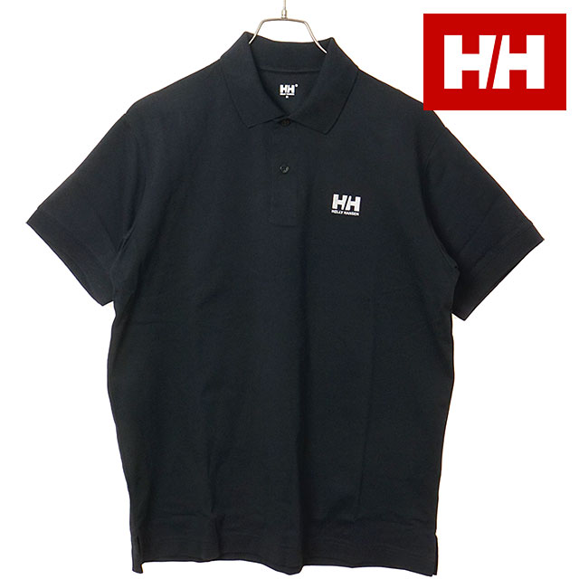樂天商城 - 【最大100%ポイントバック】ヘリーハンセン HELLY HANSEN ポロシャツ メンズ ショートスリーブワンポイントロゴポロ [HE32643-K SS26] S/S One Point Logo Polo トップス 半袖 無地 UVカット 黒 ブラック 【メール便可】 正規取扱店
