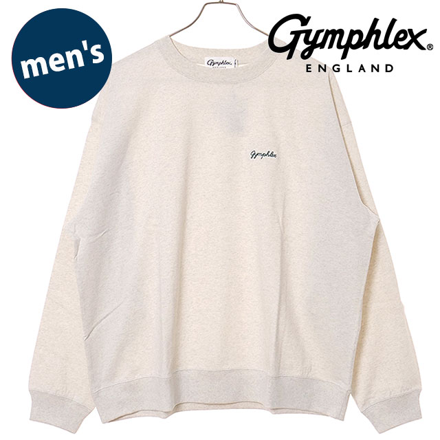 【2/10限定 最大P36倍】ジムフレックス Gymphlex メンズ クルーネック P.O. [#GY-C0487 HKT SS26] CREW NECK P.O. トップス 長袖Tシャツ カットソー ロンティー 無地 ワンポイント ホワイト SHIRAKABA-WHITE(GREEN) 正規取扱店
