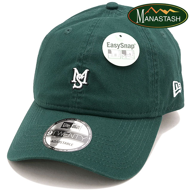 【最大100%ポイントバック】コラボ マナスタッシュ MANASTASH ニューエラ ミニロゴキャップ [792-5974003-350 SS26] NEW ERA 9TWENTY MINI LOGO CAP メンズ・レディース 帽子 サイズ調整可能 グリーン D/GREEN 正規取扱店