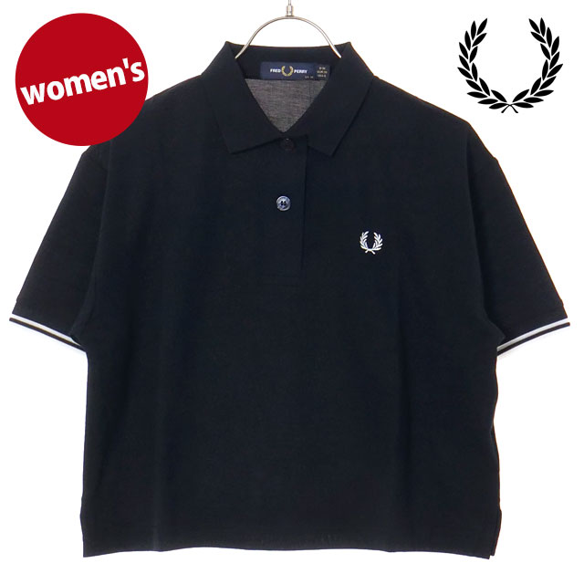 樂天商城 - 【最大100%ポイントバック】フレッドペリー FRED PERRY レディース シアーティップドポロシャツ [G2174-608 SS26] SHEER TIPPED POLO SHIRT トップス 半袖 ショート丈 ネイビー NAVY 正規取扱店
