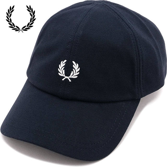 乐天商城 - 【最大100%ポイントバック】フレッドペリー FRED PERRY ピケクラシックキャップ [HW2295-267 SS26] PIQUE CLASSIC CAP メンズ・レディース ユニセックス 帽子 鹿の子 サイズ調整可能 ネイビー NAVY/SNOWWHITE 正規取扱店
