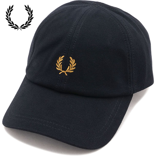 樂天商城 - 【最大100%ポイントバック】フレッドペリー FRED PERRY ピケクラシックキャップ [HW2295-U12 SS26] PIQUE CLASSIC CAP メンズ・レディース ユニセックス 帽子 鹿の子 サイズ調整可能 ブラック BLACK/DARK-CARAMEL 正規取扱店