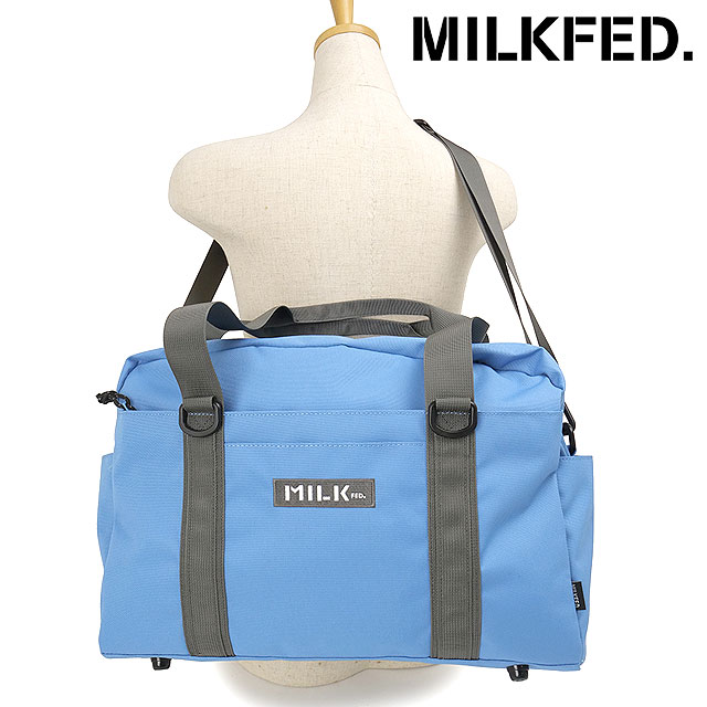 【2/15限定 最大P32倍】ミルクフェド MILKFED. BFFボストンバッグ [103261053003 SS26] BFF BOSTON BAG メンズ・レディース ユニセックス 鞄 ジムバッグ 旅行カバン ブルー LtBLUE 正規取扱店
