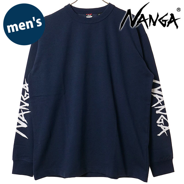 【最大100%ポイントバック】ナンガ NANGA メンズ エコハイブリッド スリーブロゴ ロングスリーブTシャツ [N2500-1L030A SS26] ECO HYBRID SLV LOGO L/S TEE トップス カットソー 長袖 アウトドア ネイビー D.NVY 【メール便可】 正規取扱店