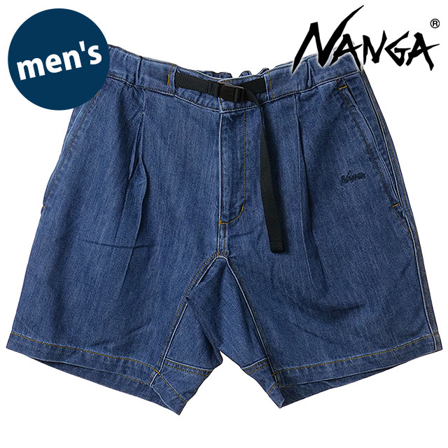 【最大100%ポイントバック】ナンガ NANGA メンズ デニムショートパンツ [N2600-1E065D SS26] DENIM SHORT PANTS ボトムス ハーフパンツ ショーツ アウトドア ブルー BLU 正規取扱店
